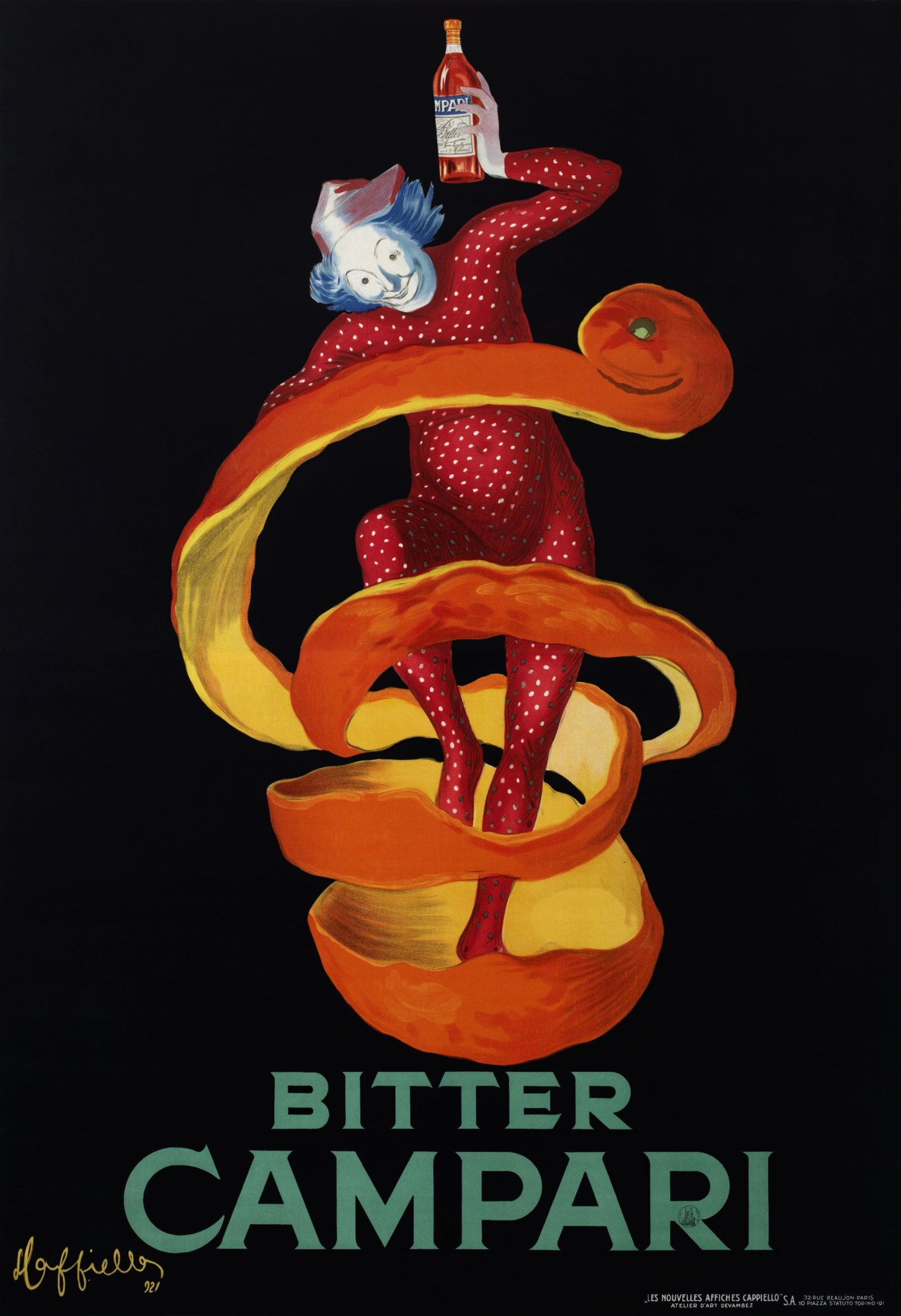 Плакат Леонетто Каппьелло «Bitter Campari» («Lo Spiritello»), 1921 год