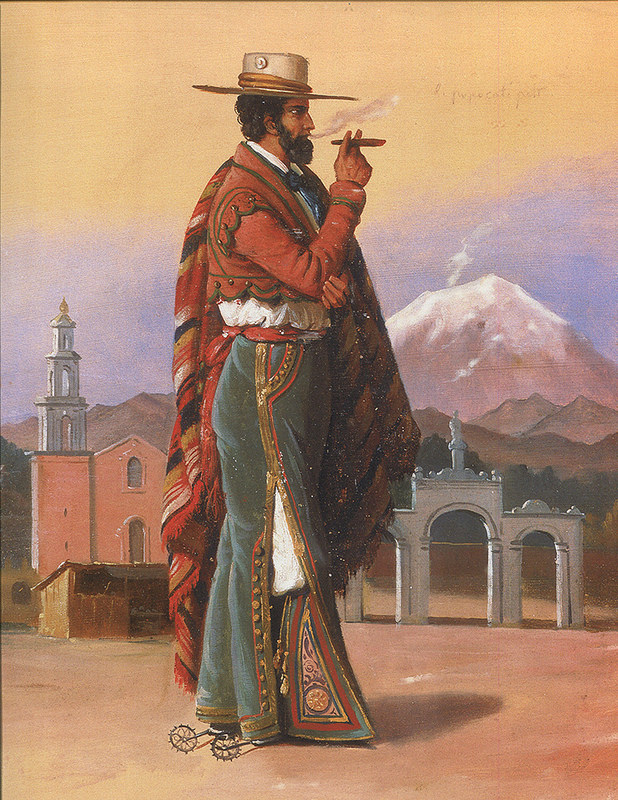 «Мексиканский чарро», 1852 — образ халискского всадника, который позже стал фигурой на этикетке