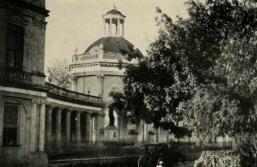Спаниш-Таун, бывшая столица колонии: мемориал Родни, фотография 1914 года